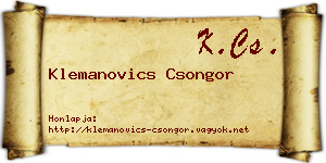 Klemanovics Csongor névjegykártya